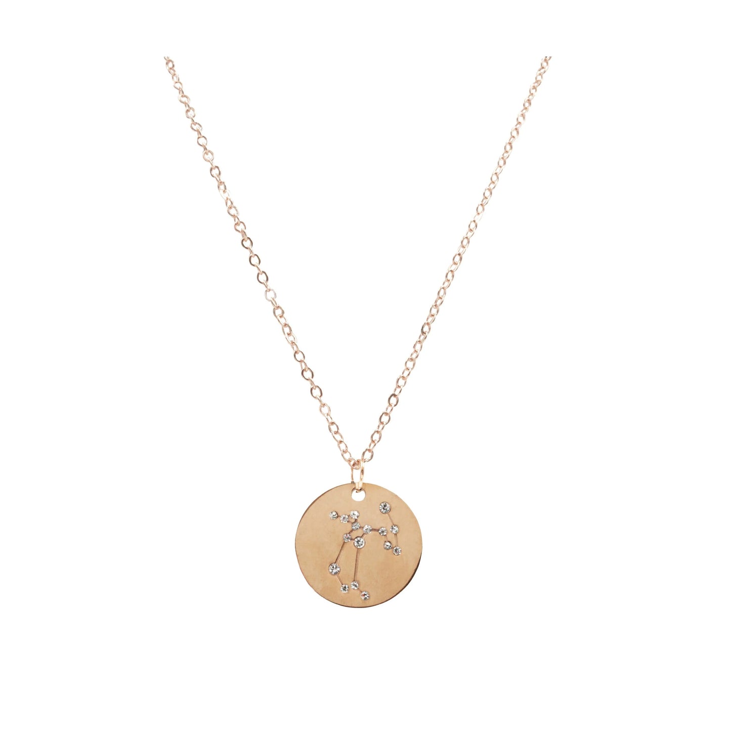 Zodiac Sign Rose Gold Necklace