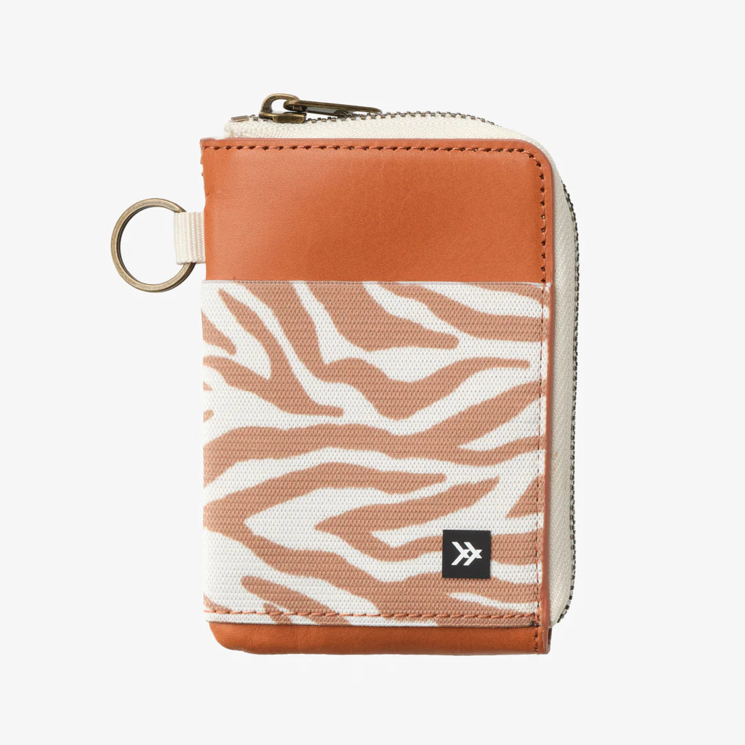 Thread Leather Zipper Wallet