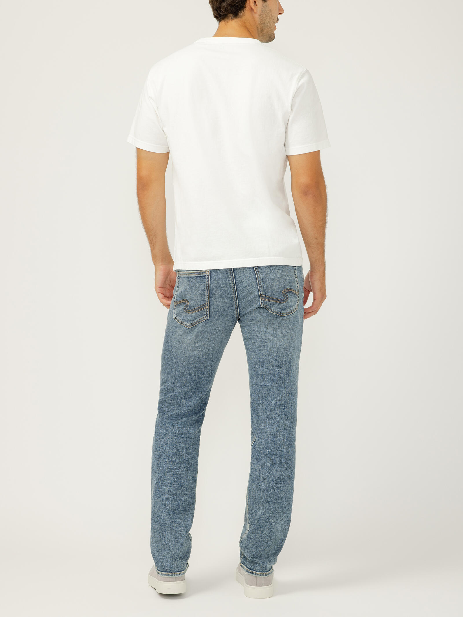 Silver Men's Allan Slim Fit Slim Straight Leg Luxe Heritage Jean