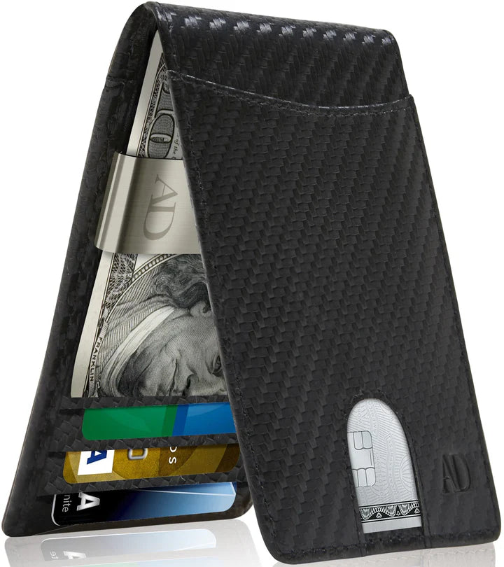 Slim Money Clip Bifold Wallet