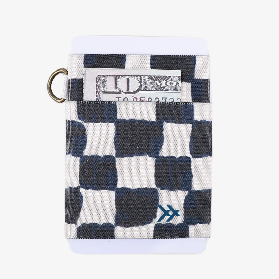 Thread Vertical Leather Wallet