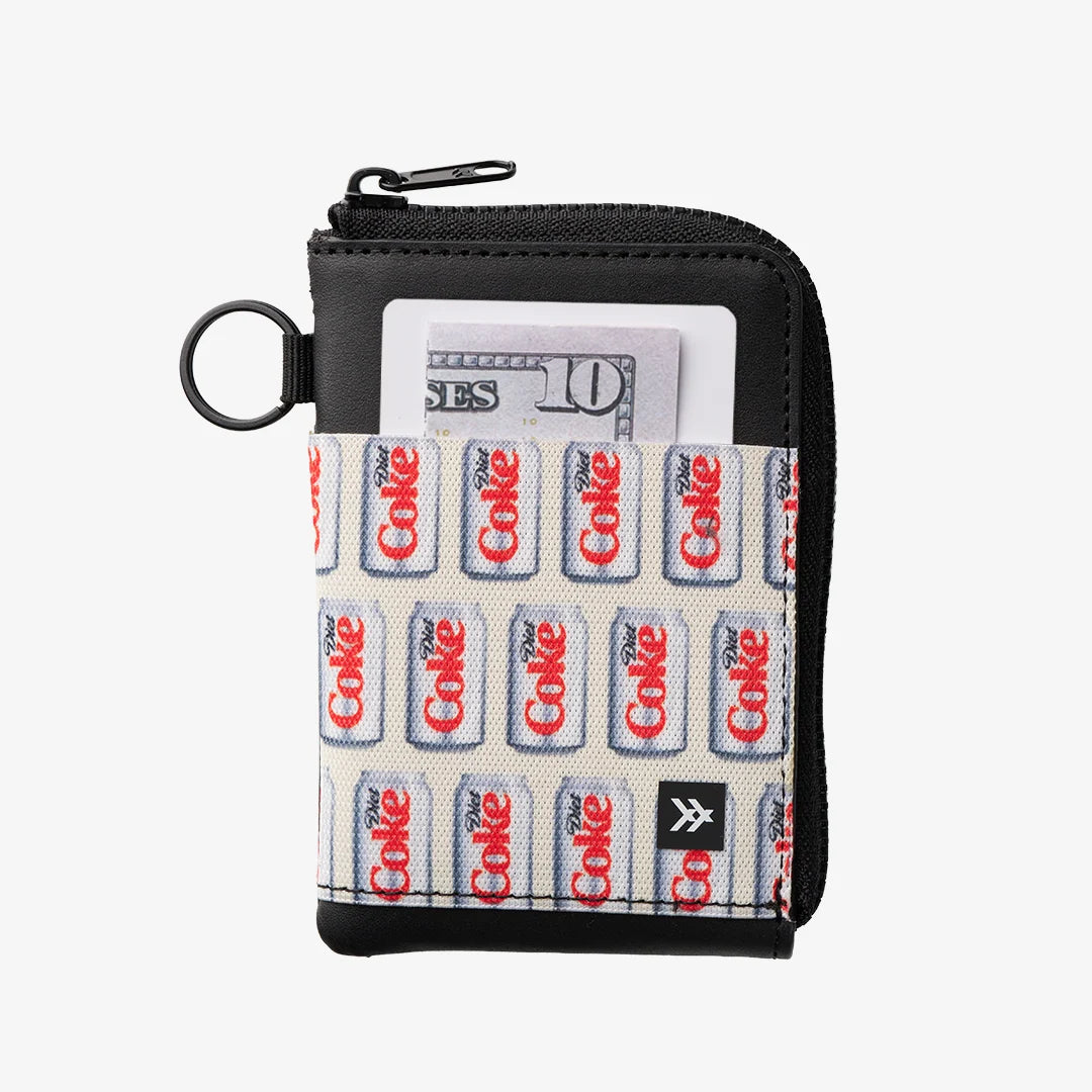 Thread Leather Zipper Wallet