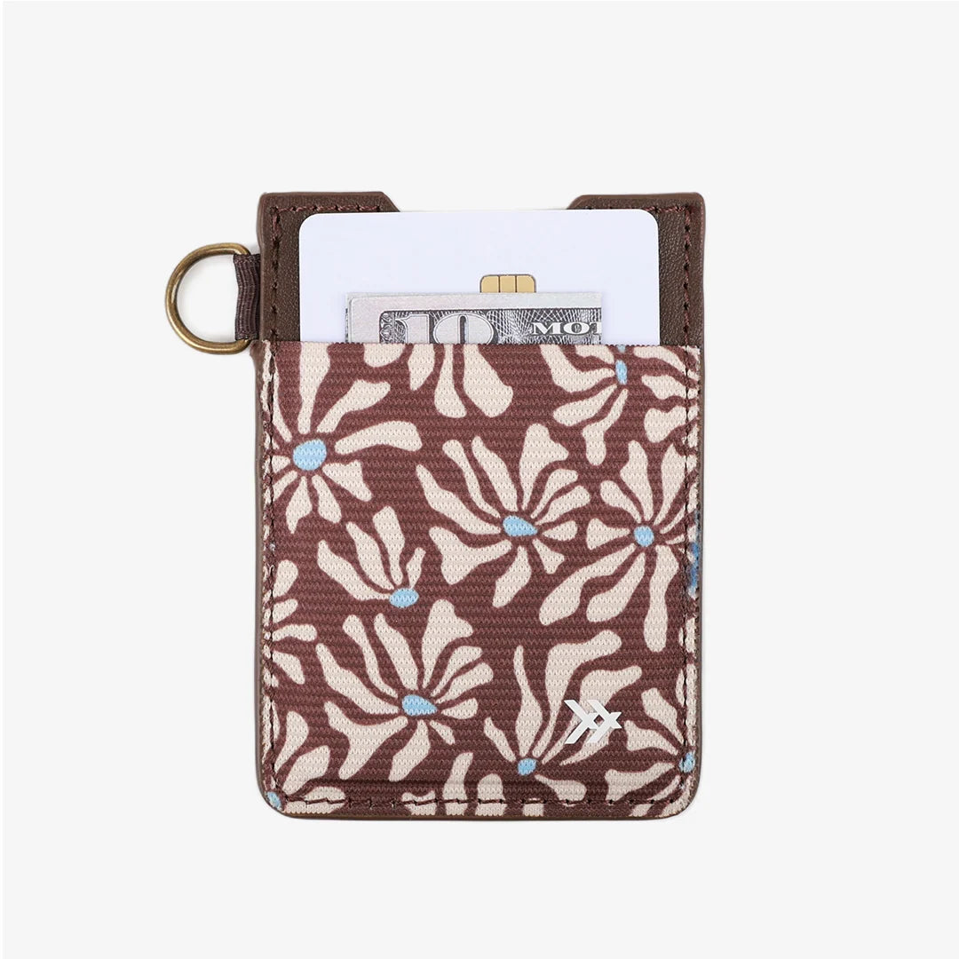 Thread Vertical Leather Wallet