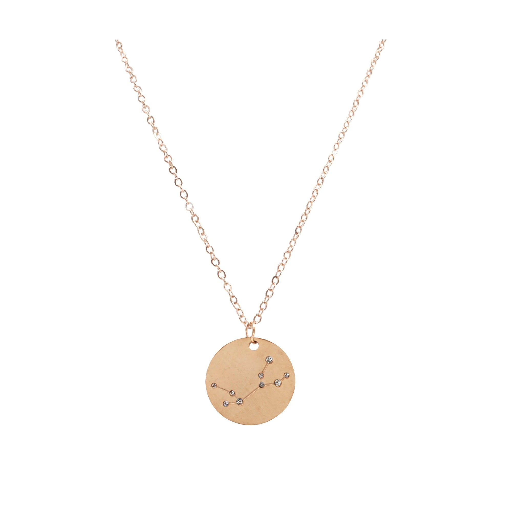 Zodiac Sign Rose Gold Necklace
