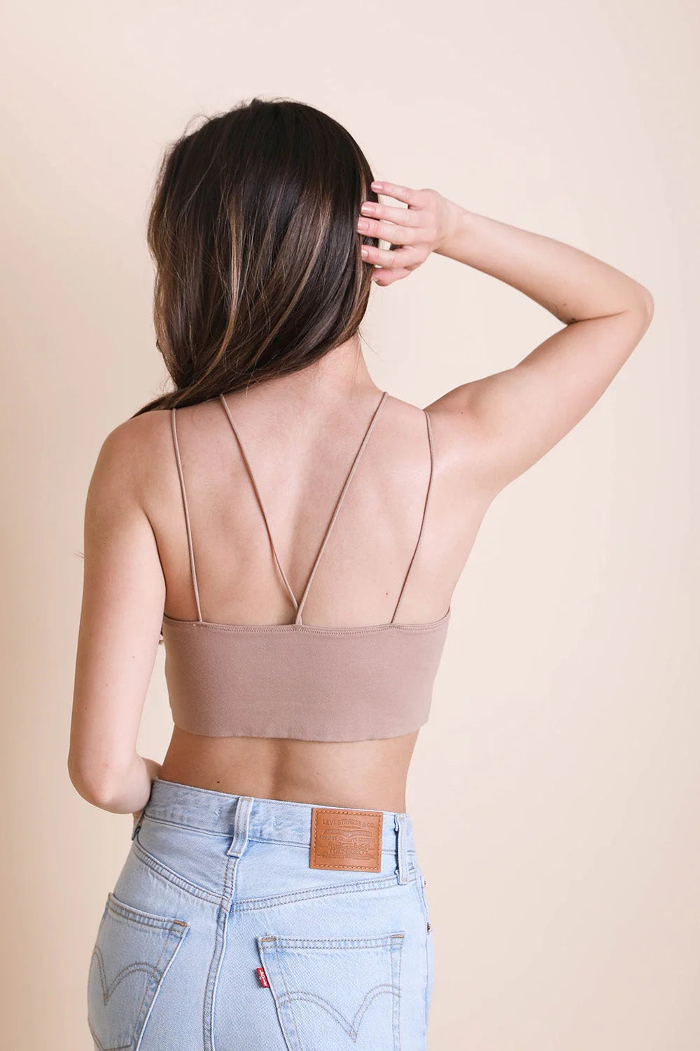 Y-Neck Plunge Crop Top